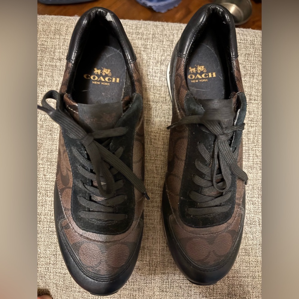 Coach Women's Black and Brown Sneakers